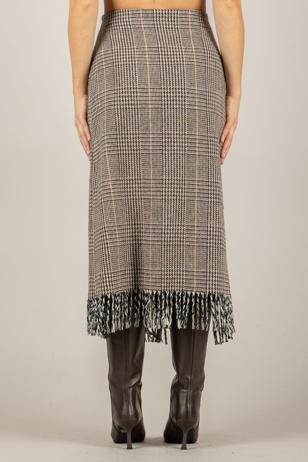 TENSIONE IN - 38089 - GONNA LONGUETTE CON FRANGE