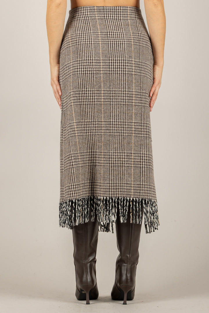 TENSIONE IN - 38089 - GONNA LONGUETTE CON FRANGE