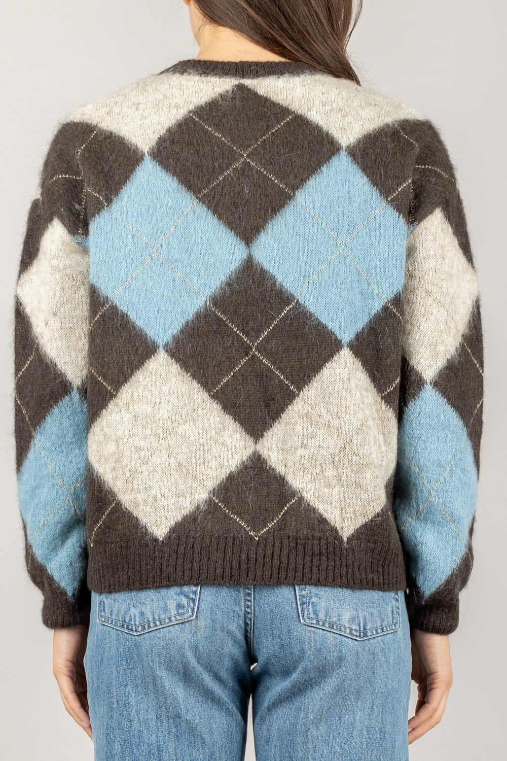 TENSIONE IN - D80998 - MAGLIA ROMBI FILO LUREX