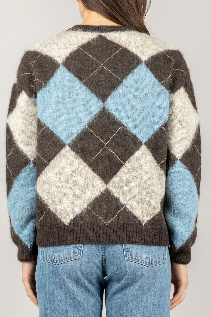 TENSIONE IN - D80998 - MAGLIA ROMBI FILO LUREX
