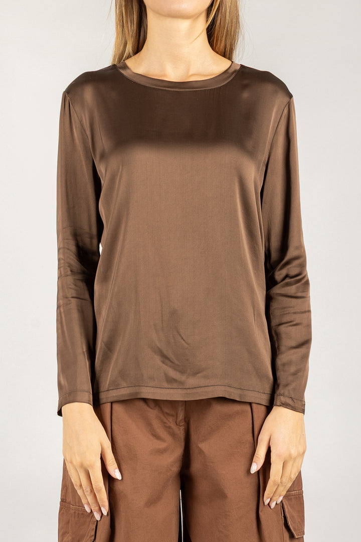 VICOLO - TF0244 - MAGLIA GIROCOLLO IN SATIN