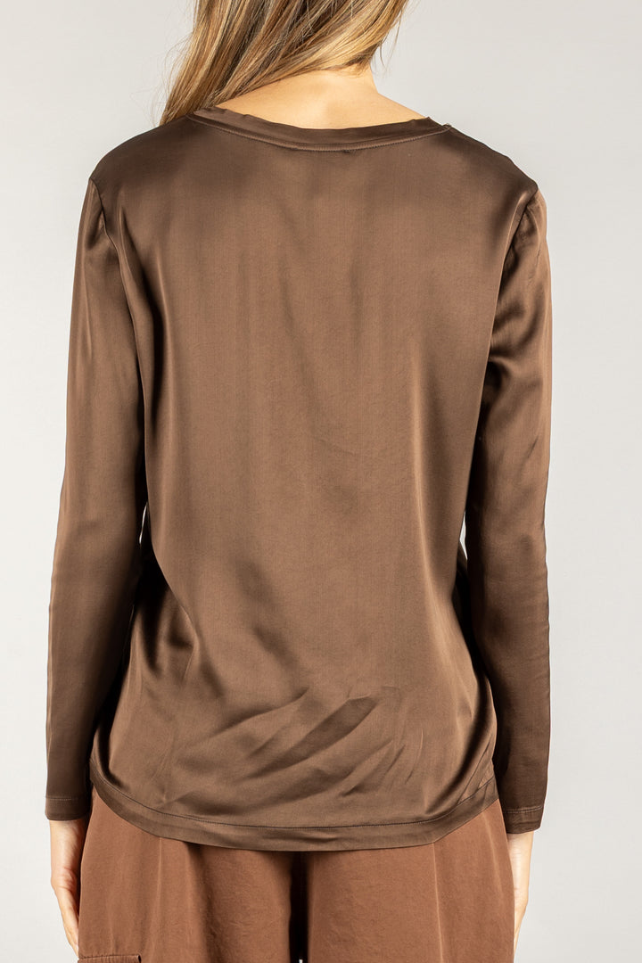 VICOLO - TF0244 - MAGLIA GIROCOLLO IN SATIN