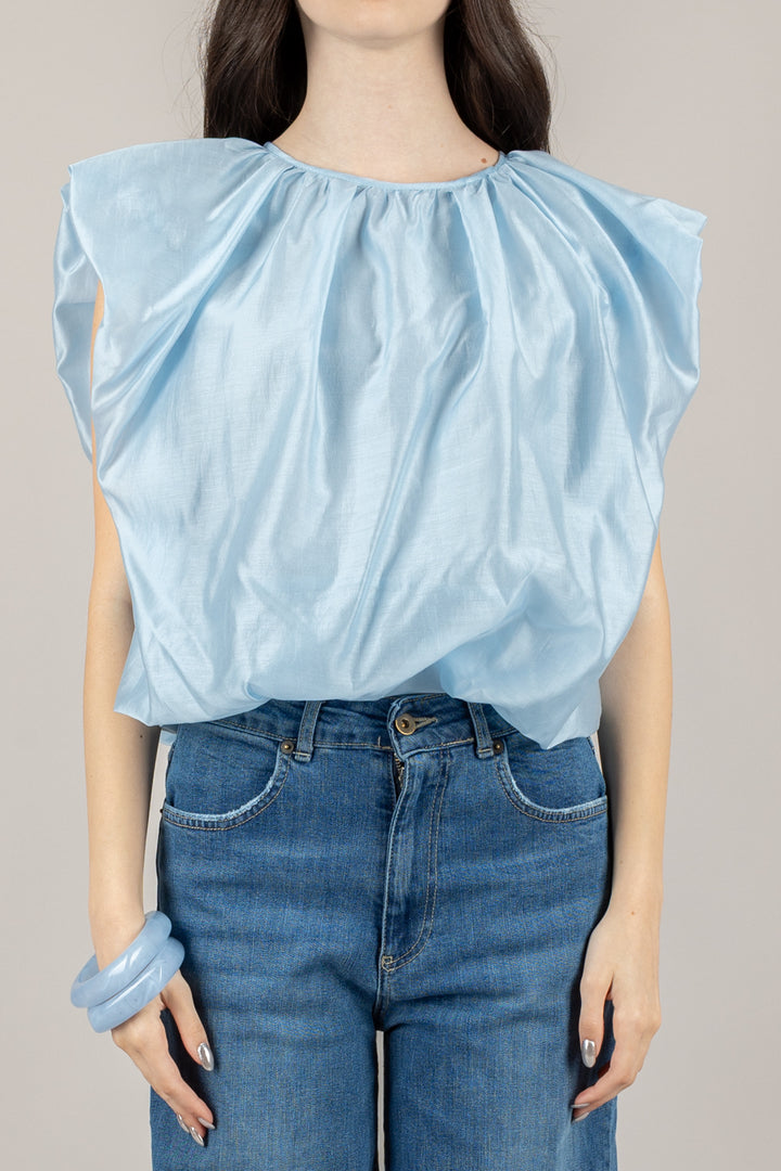 VICOLO - TD2345 - BLUSA FIOCCO SCHIENA