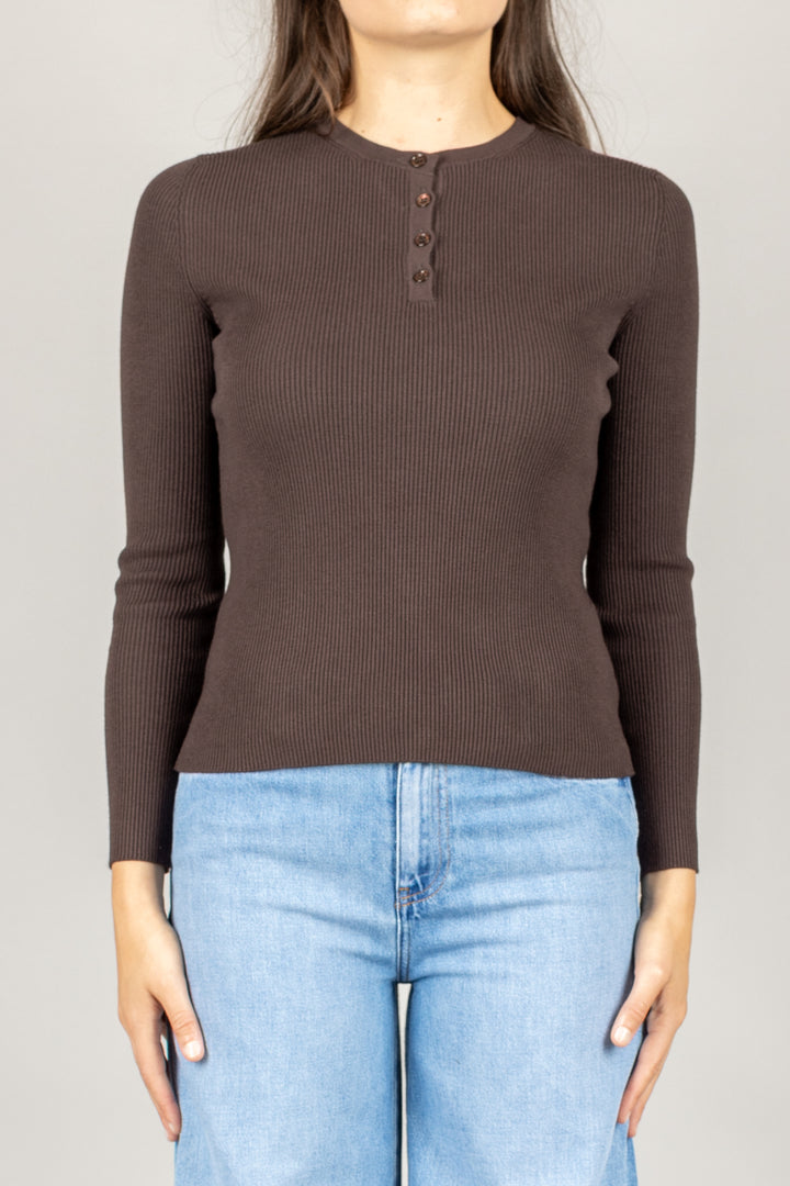 VICOLO - 22125F - MAGLIA COSTINE CON BOTTONCINI