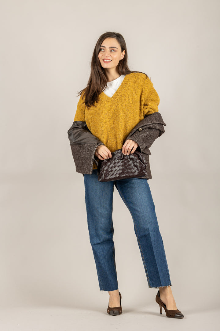 VICOLO - 33063F - MAGLIA SCOLLO A V