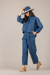 TENSIONE IN - 26C5037 - BLUSA CHAMBRAY BLU