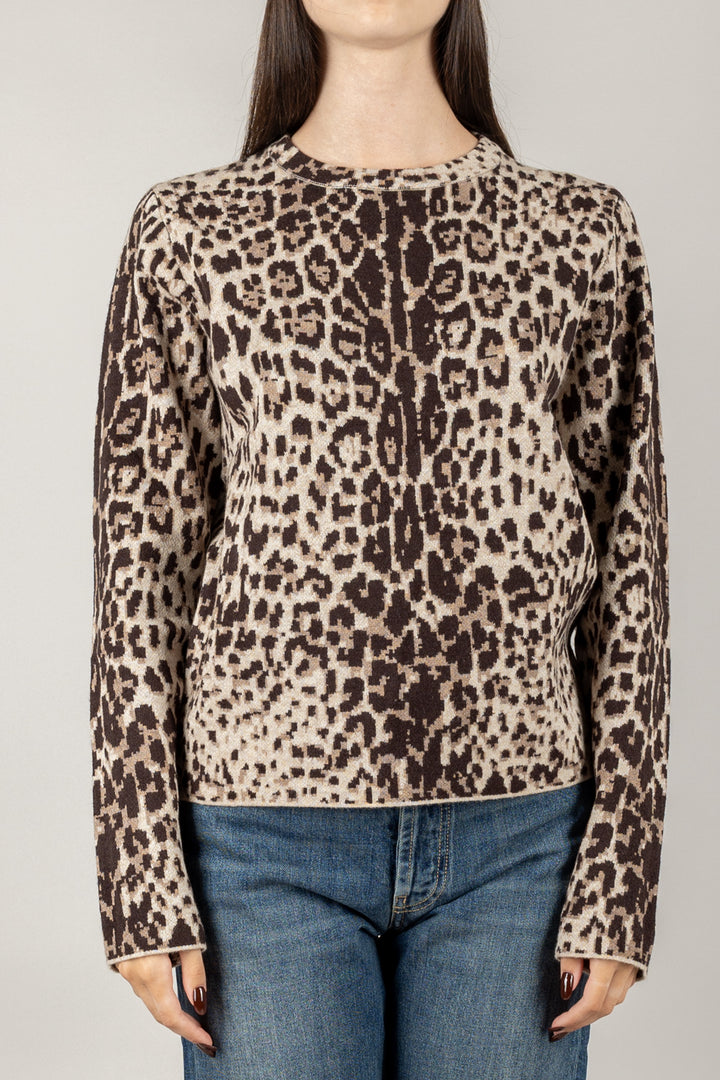 STORY - MAGLIA GIROCOLLO ANIMALIER