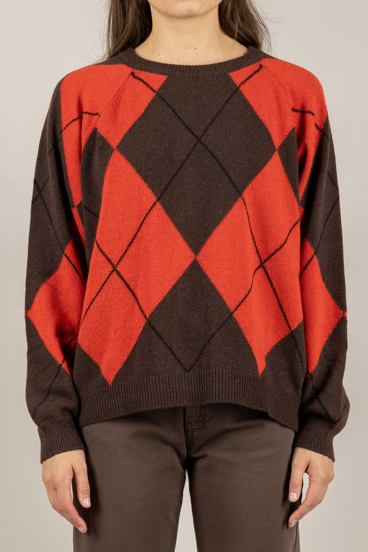 VICOLO - 77306F - MAGLIA CON ROMBI BICOLOR