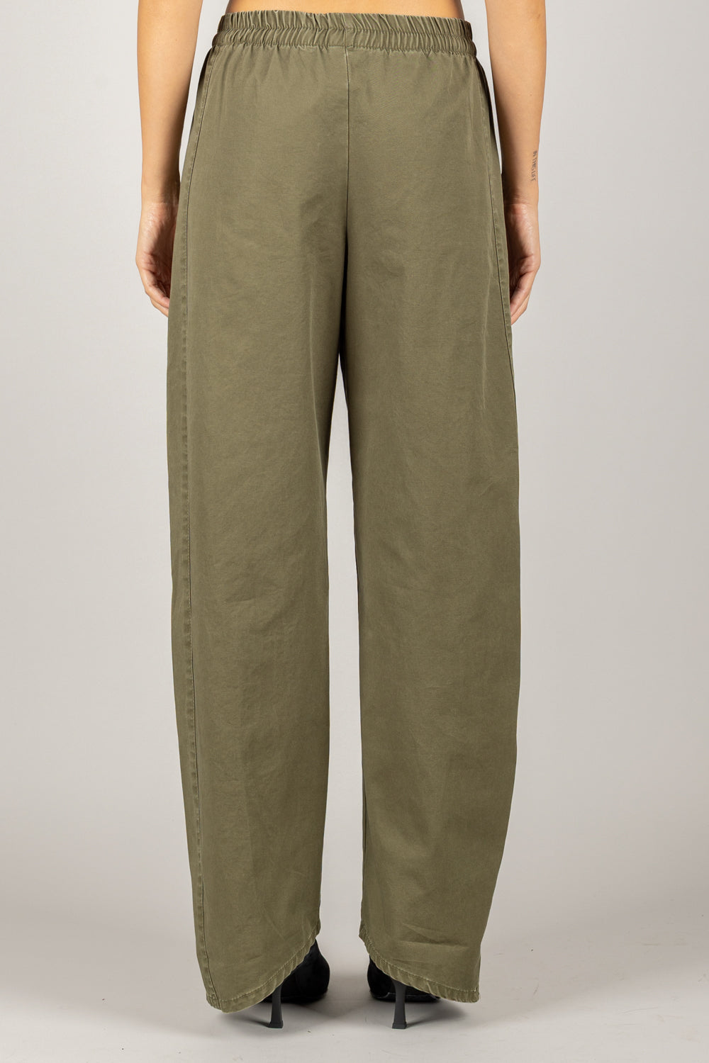 TENSIONE IN - W25P461 - PANTALONE PALAZZO CON COULISSE