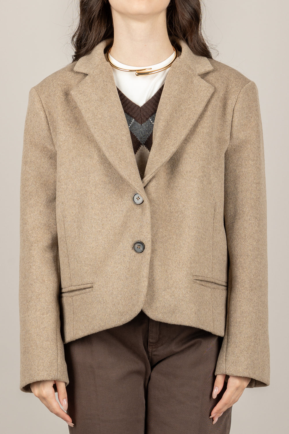 TENSIONE IN - 26B1362 - GIACCA OVER DUE BOTTONI