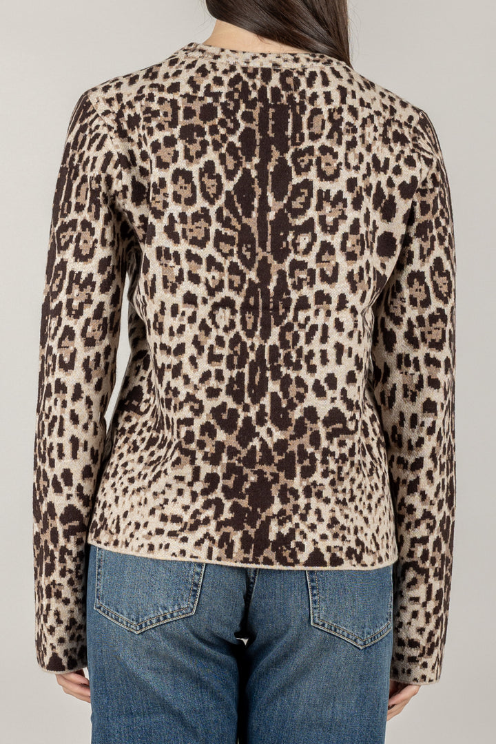 STORY - MAGLIA GIROCOLLO ANIMALIER