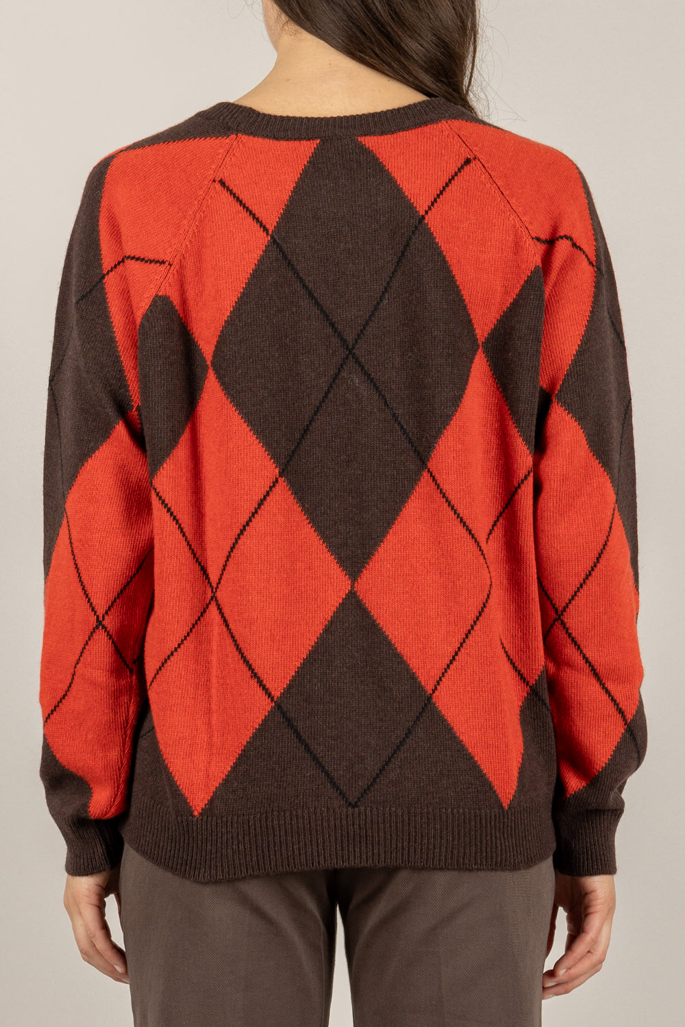 VICOLO - 77306F - MAGLIA CON ROMBI BICOLOR