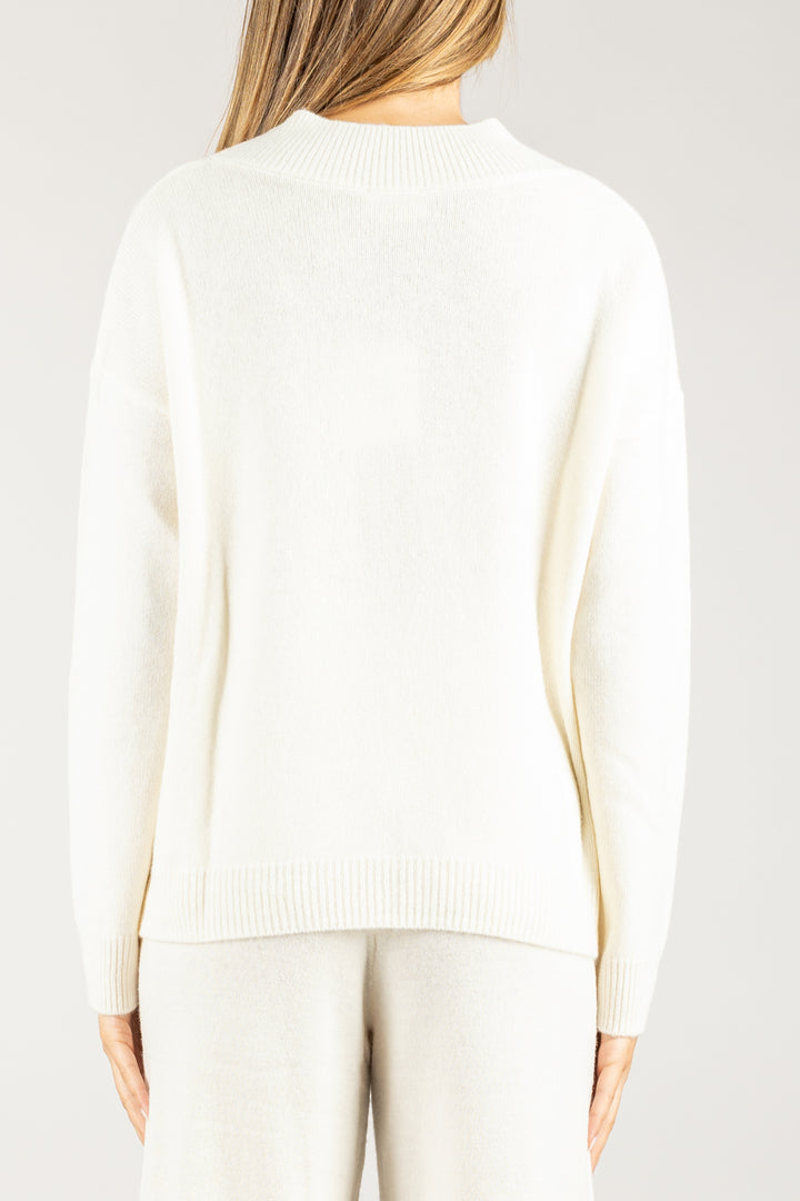 VICOLO - 77199F - MAGLIA OVER SCOLLO A V