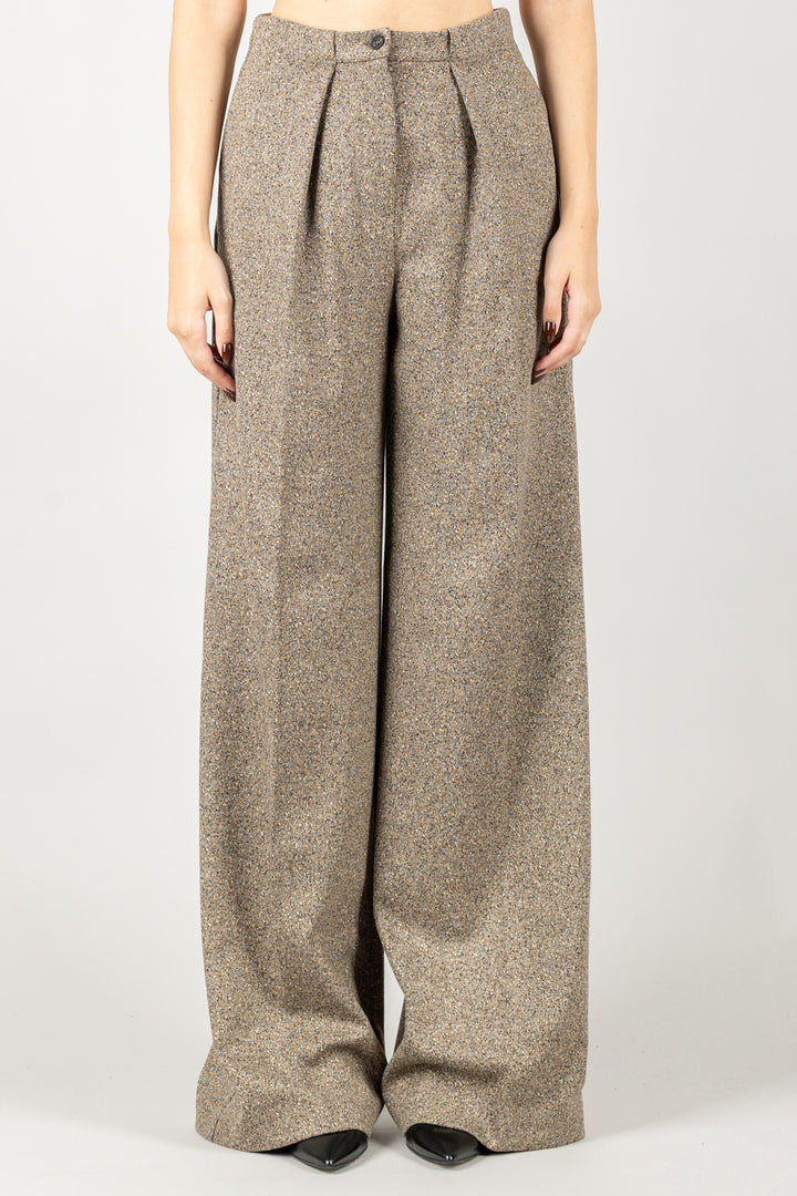 MM MaxMara - 2526786128600 - PANTALONE PALAZZO CON PINCES CALI