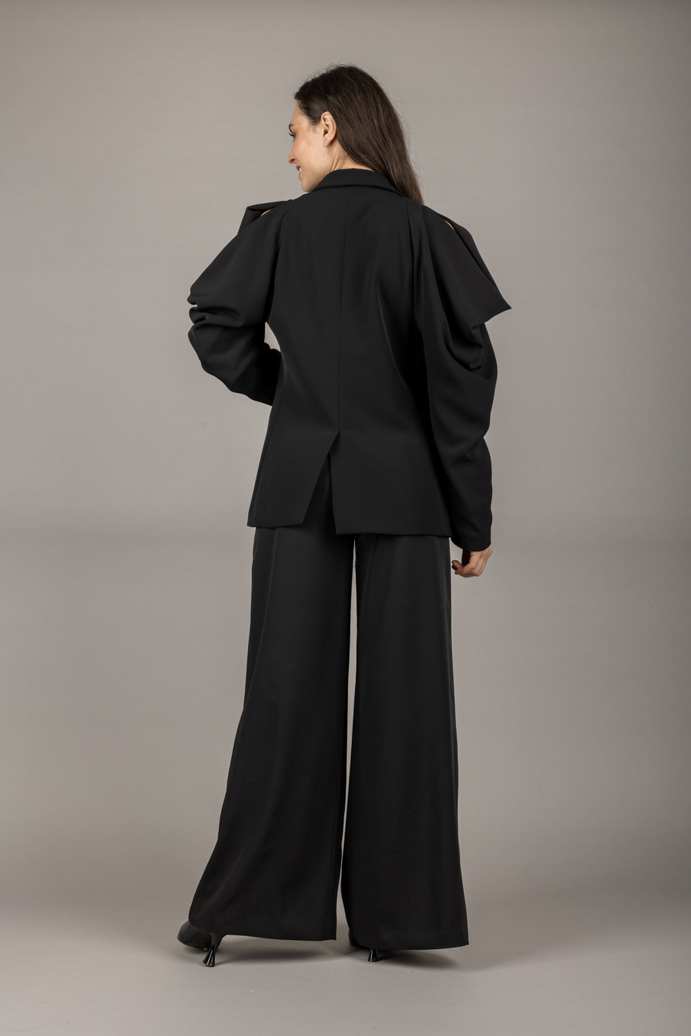 VICOLO - TD1678 - PANTALONE A PALAZZO FLUIDO