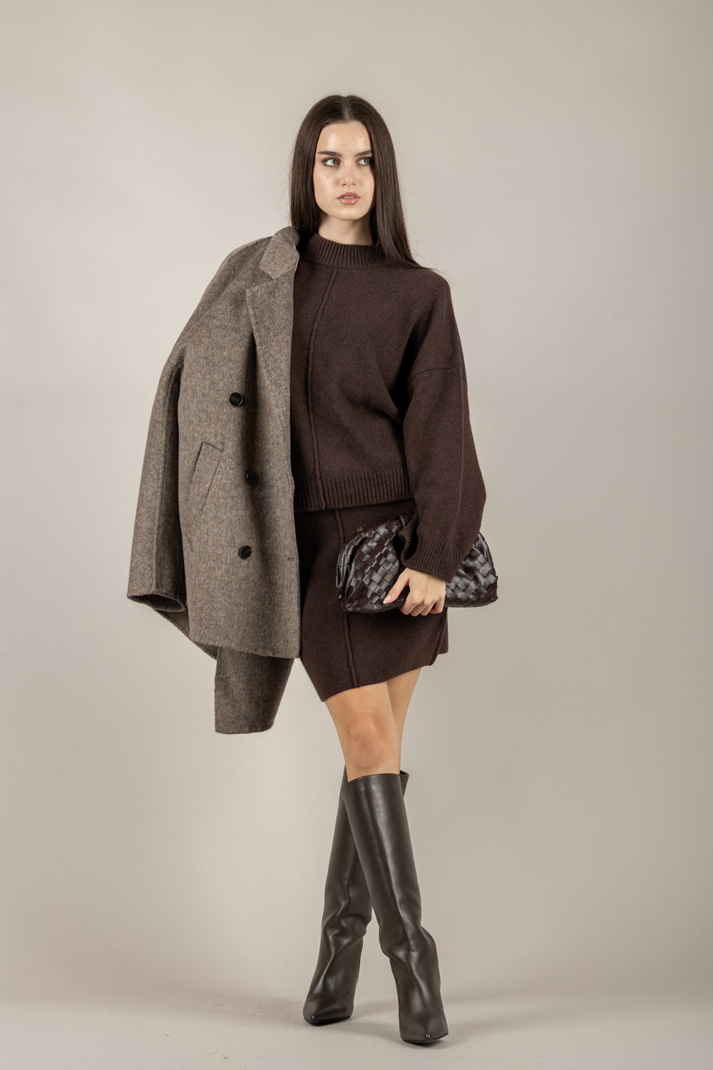 VICOLO - 77319F -  GONNA IN MAGLIA