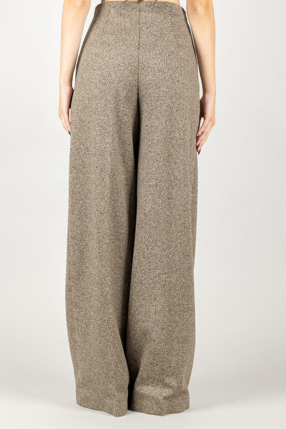 MM MaxMara - 2526786128600 - PANTALONE PALAZZO CON PINCES CALI