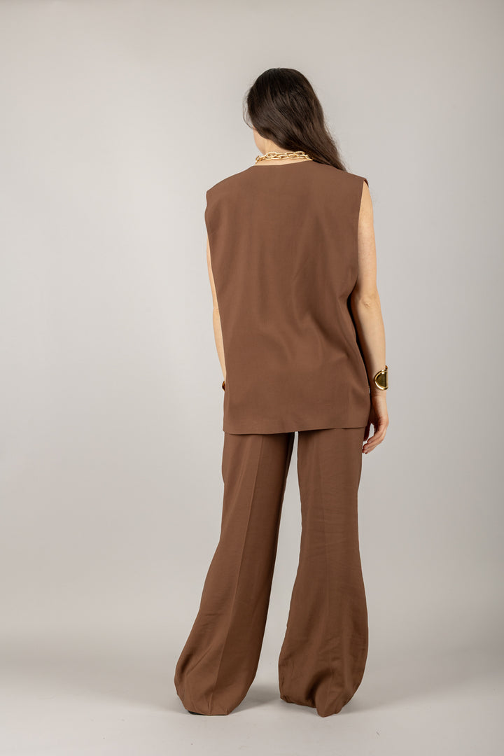 TENSIONE IN - 25P7454 - PANTALONE PALAZZO CON TASCHE