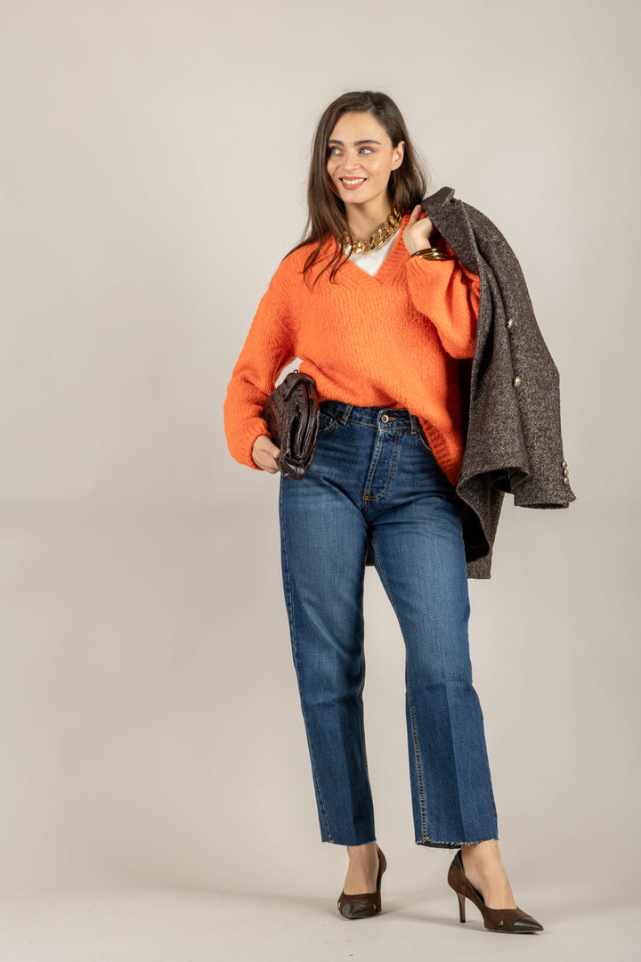 VICOLO - 33063F - MAGLIA SCOLLO A V