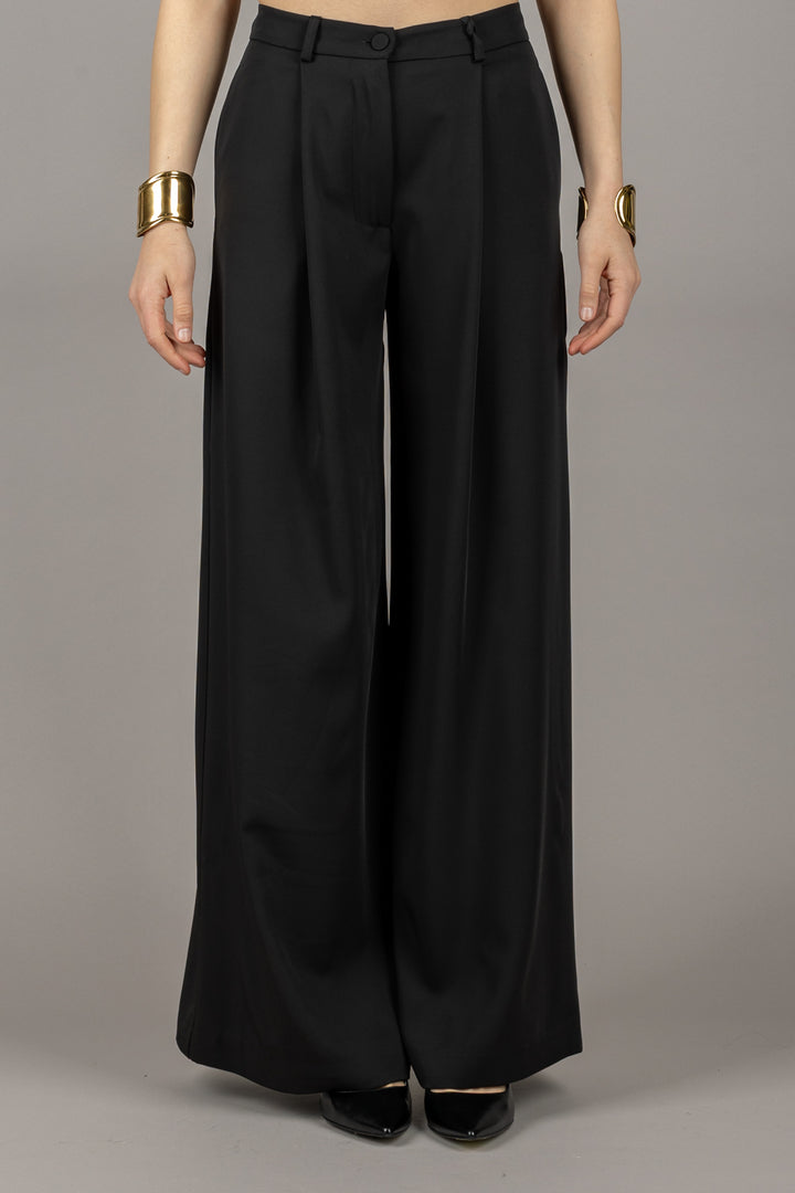 VICOLO - TD1678 - PANTALONE A PALAZZO FLUIDO