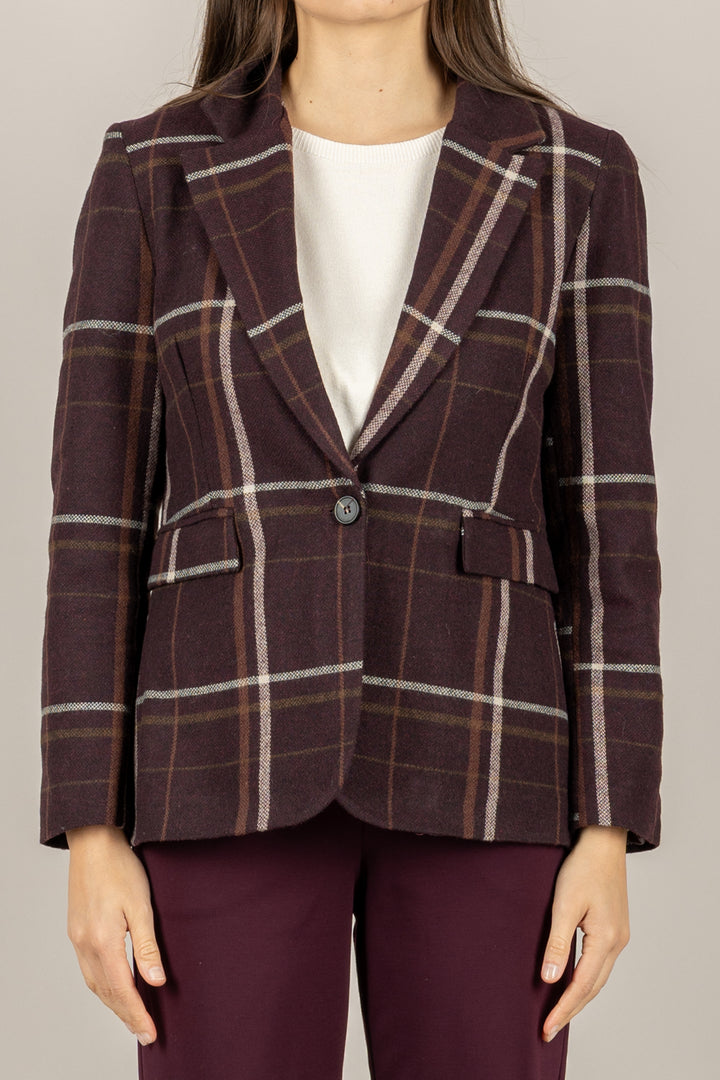 TENSIONE IN - 26B1569 - GIACCA QUADRI MONOPETTO