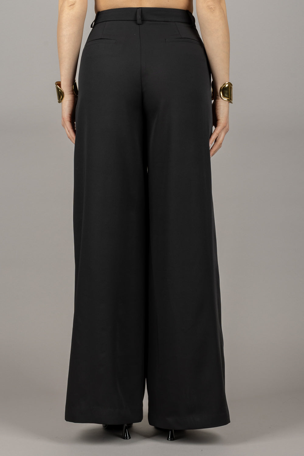 VICOLO - TD1678 - PANTALONE A PALAZZO FLUIDO