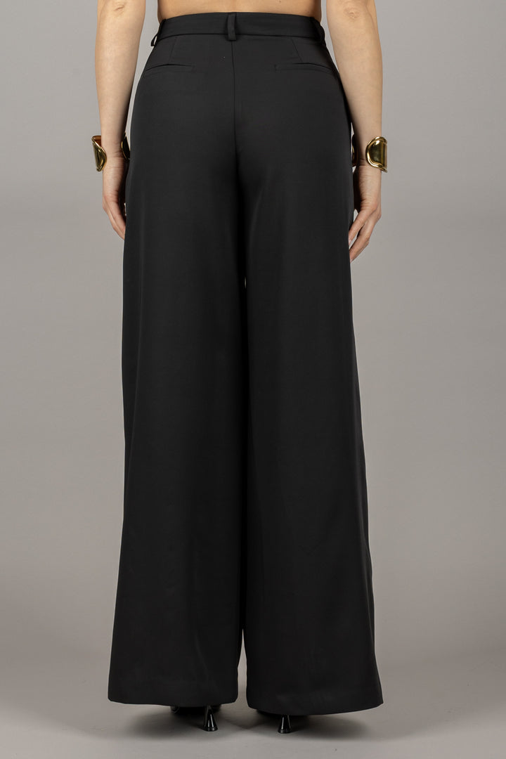 VICOLO - TD1678 - PANTALONE A PALAZZO FLUIDO