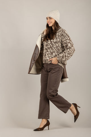 VICOLO - 33059F - CARDIGAN OVER BICOLOR