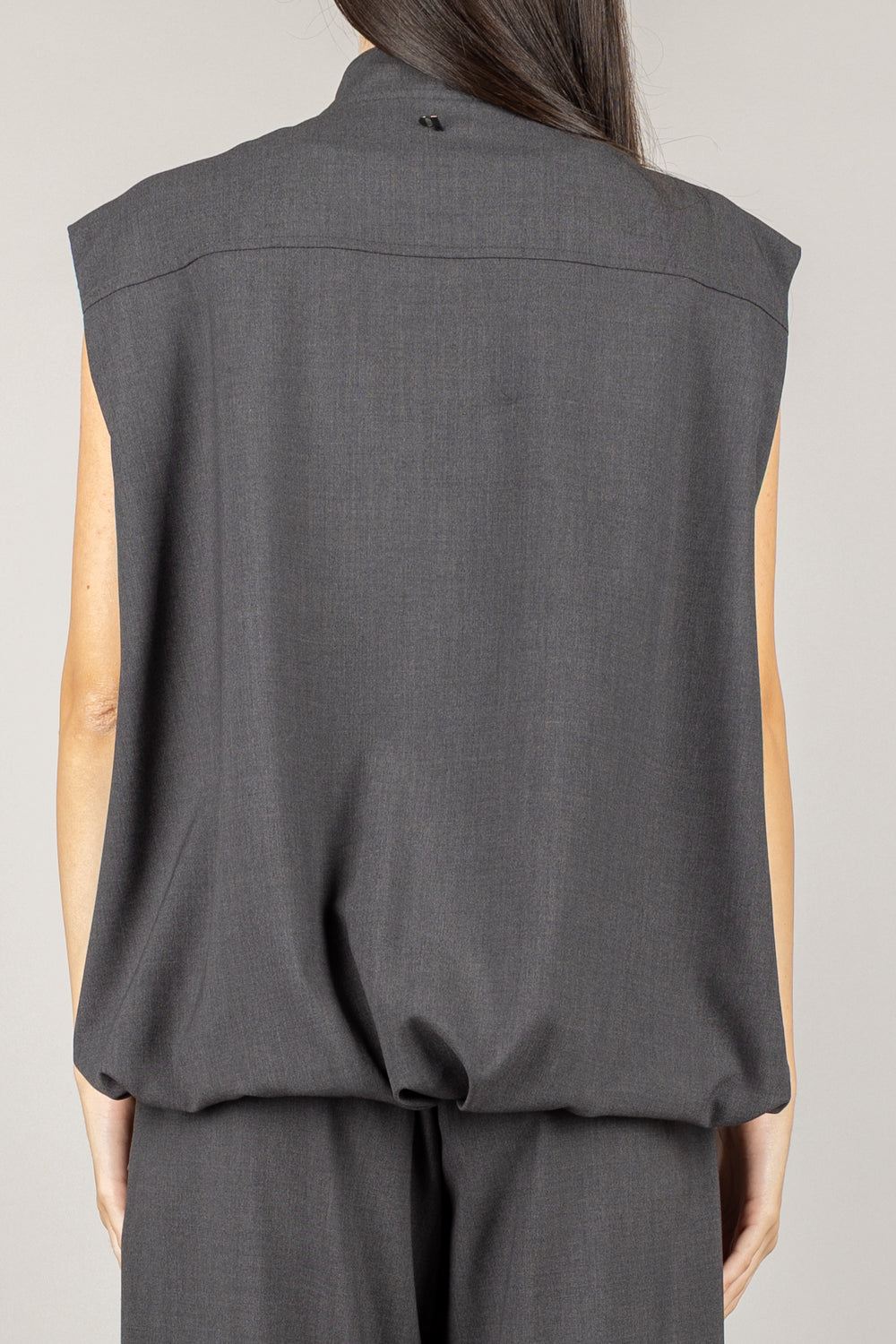 DIXIE - L648Y013 - GILET OVER CON ZIP E TASCHE