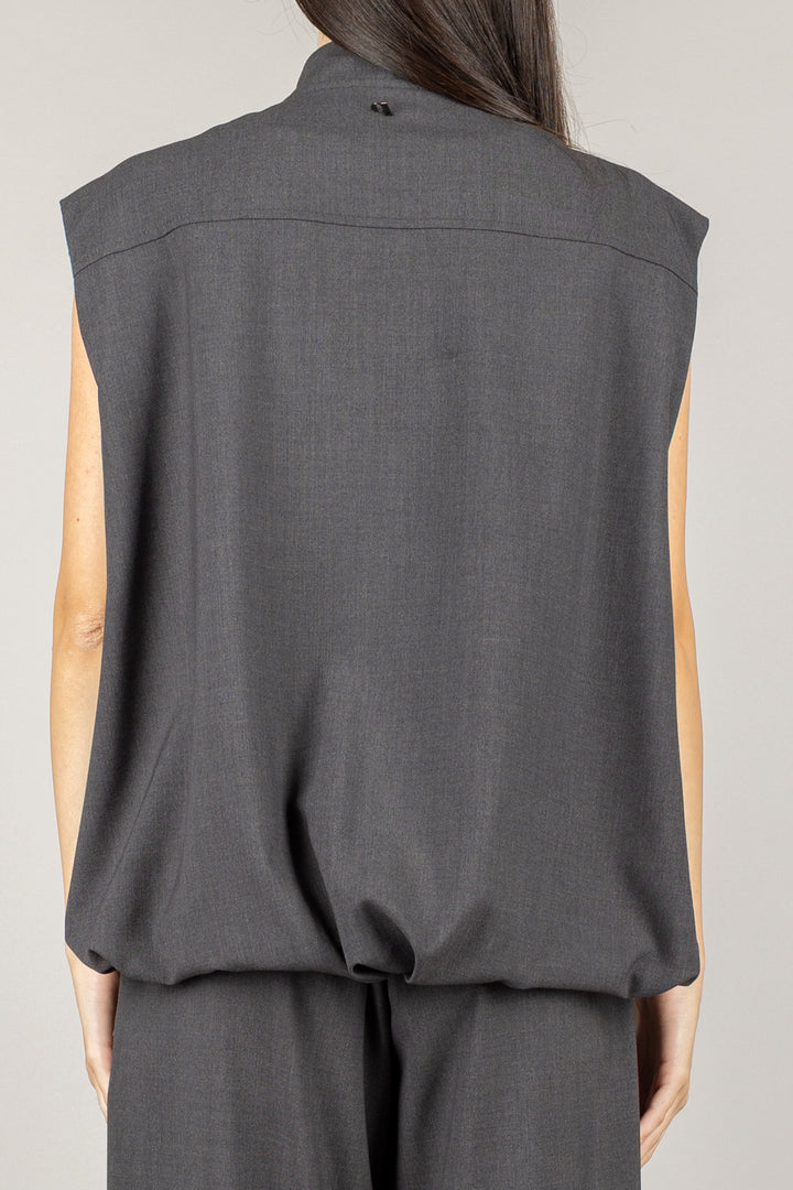 DIXIE - L648Y013 - GILET OVER CON ZIP E TASCHE