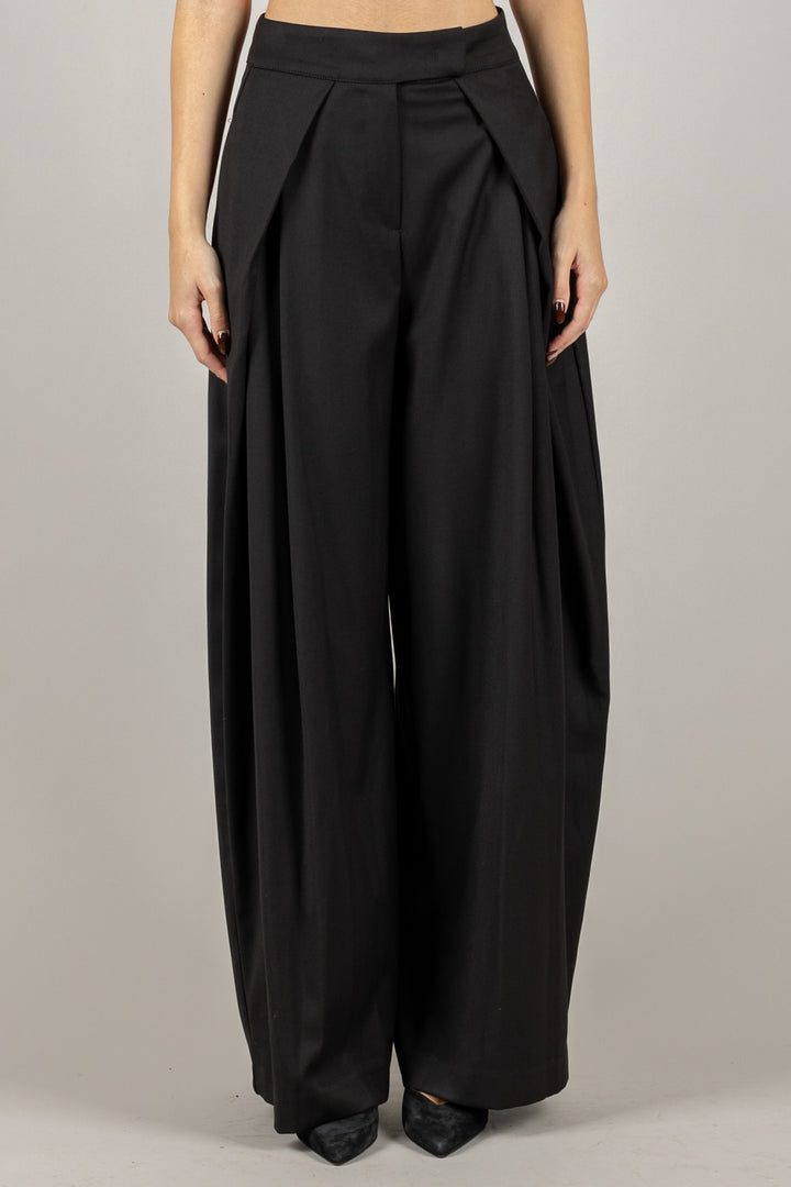 VICOLO - TF1592 - PANTALONE A PALAZZO CON PINCES