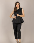 TENSIONE IN - 26P4941 - PANTALONE A SIGARETTA NERO