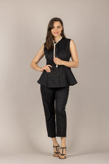 TENSIONE IN - 26P4941 - PANTALONE A SIGARETTA NERO