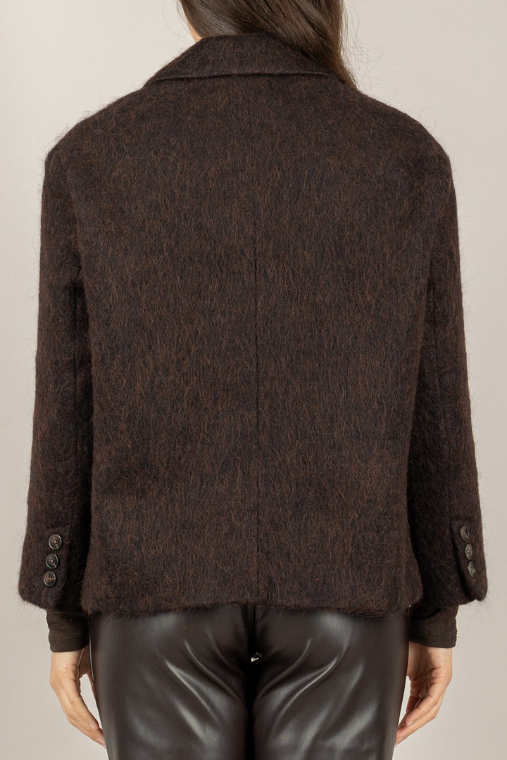 TENSIONE IN - 26B1566 - GIACCA CAPPOTTO DOPPIO PETTO CROP