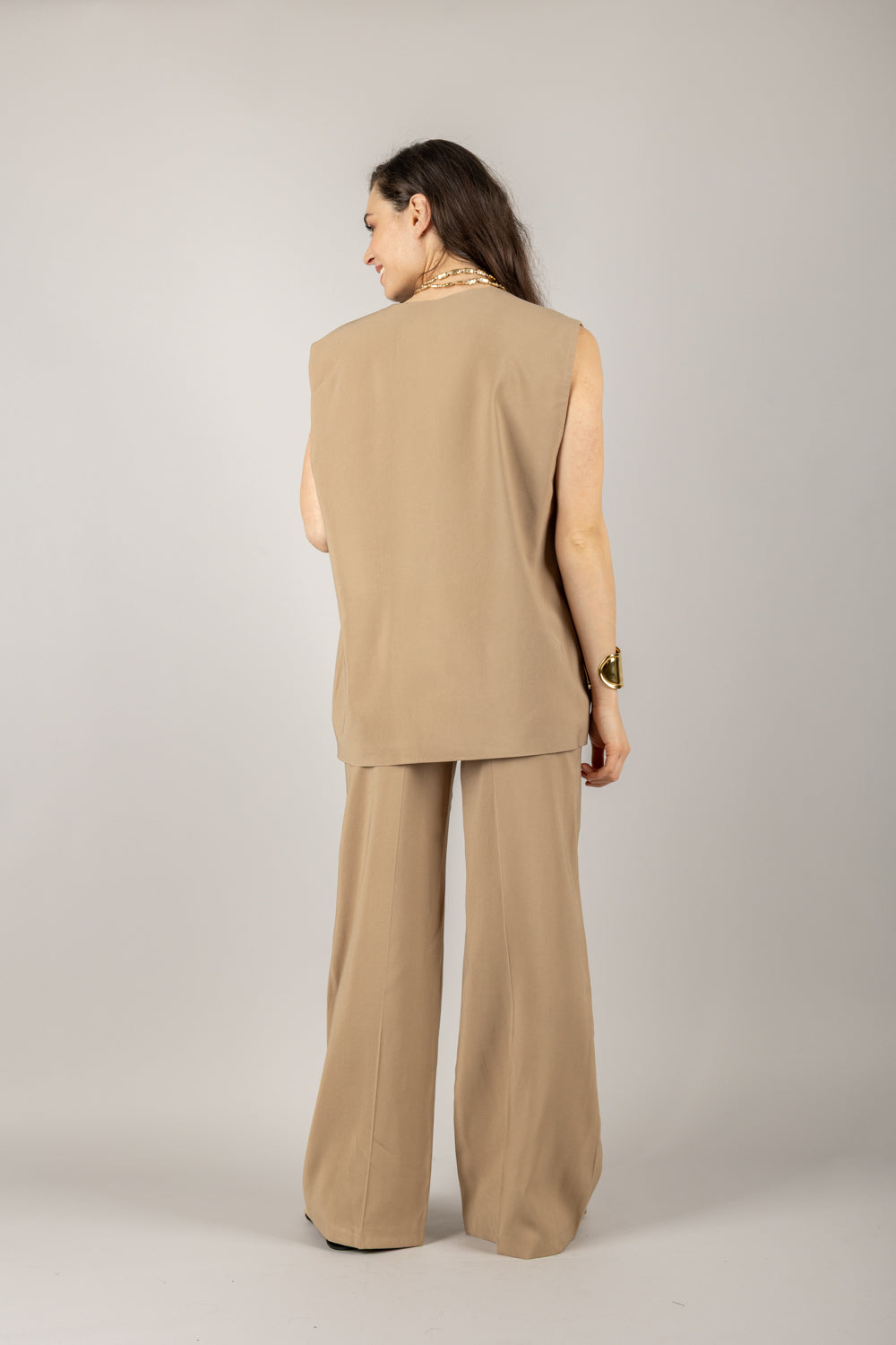 TENSIONE IN - 25P7454 - PANTALONE PALAZZO CON TASCHE