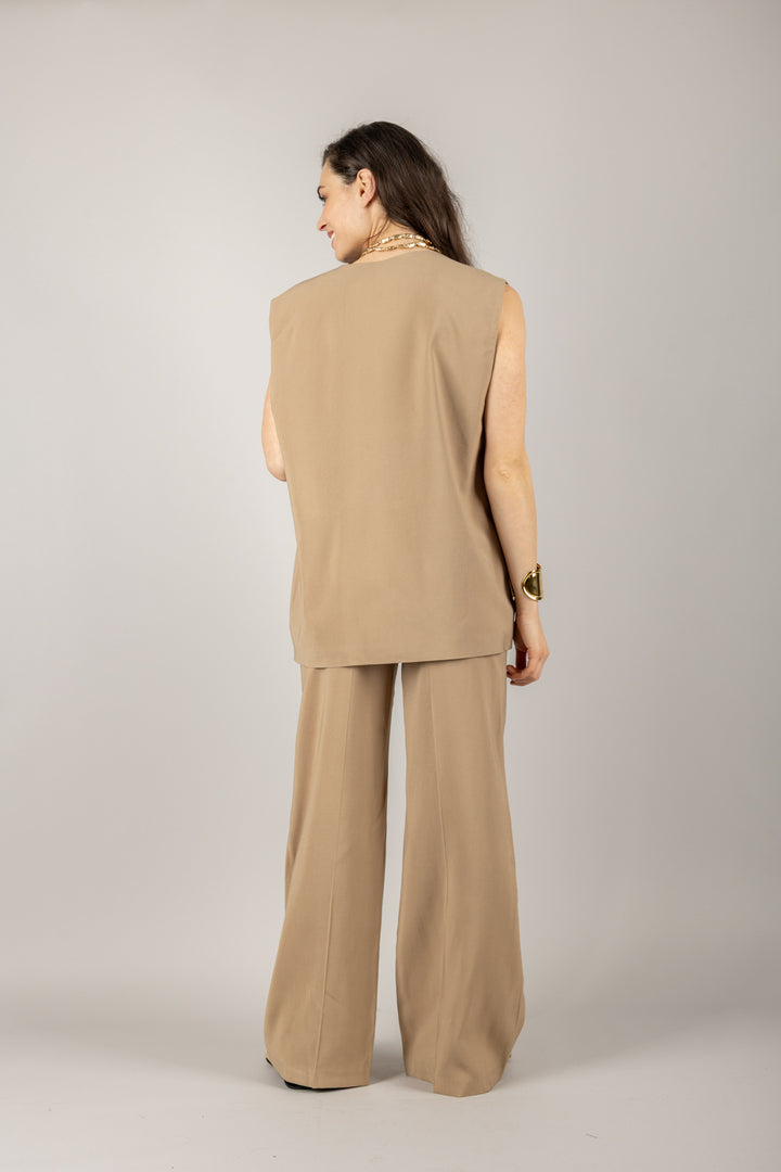 TENSIONE IN - 25P7454 - PANTALONE PALAZZO CON TASCHE