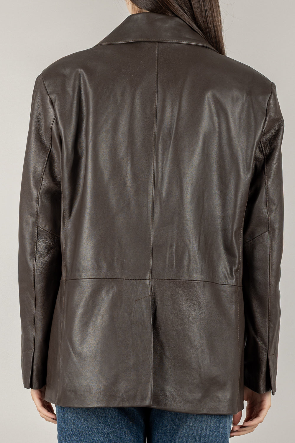 VICOLO - TF0271 - GIACCA LUNGA VERA PELLE