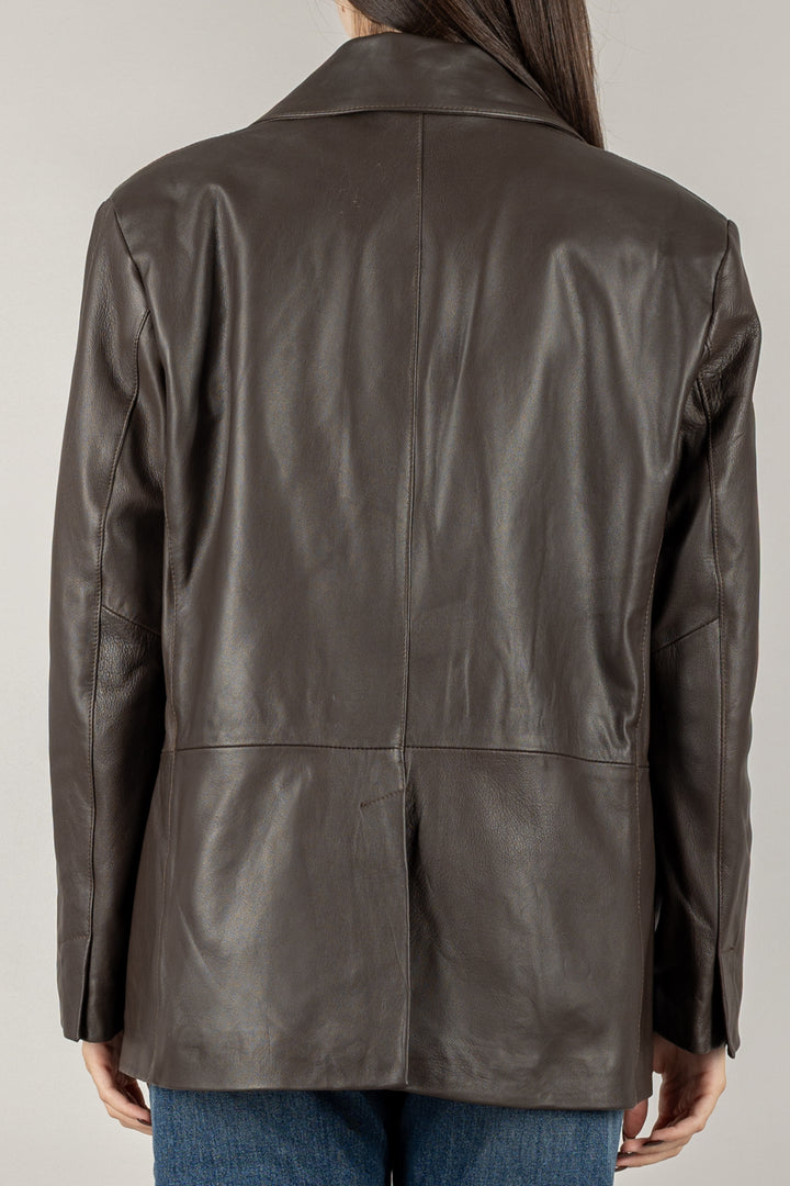 VICOLO - TF0271 - GIACCA LUNGA VERA PELLE