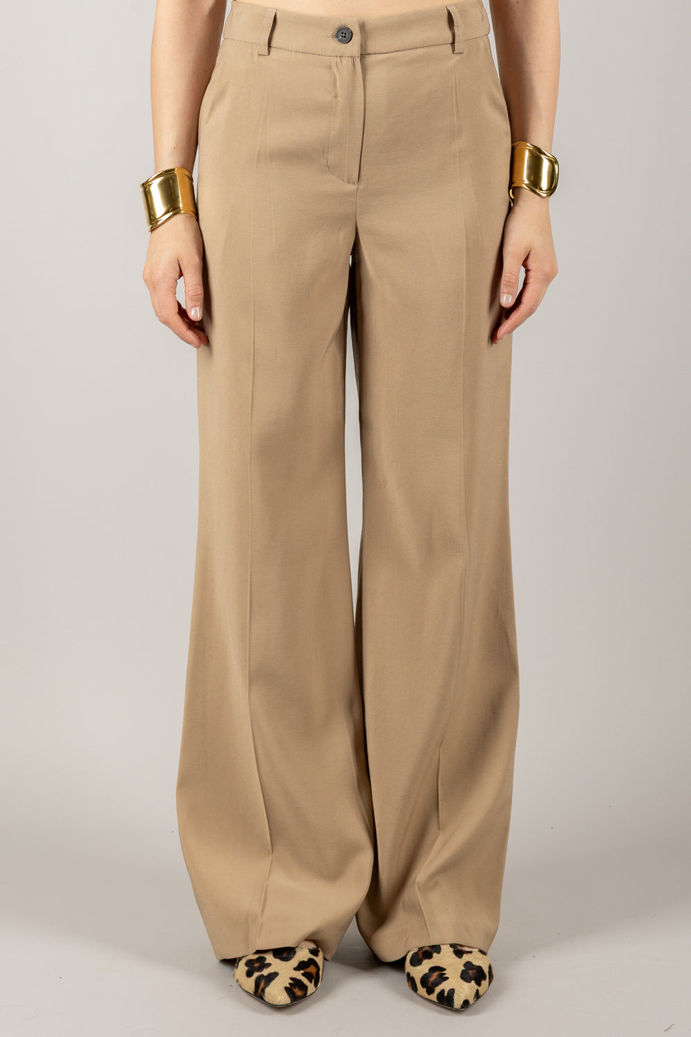 TENSIONE IN - 25P7454 - PANTALONE PALAZZO CON TASCHE