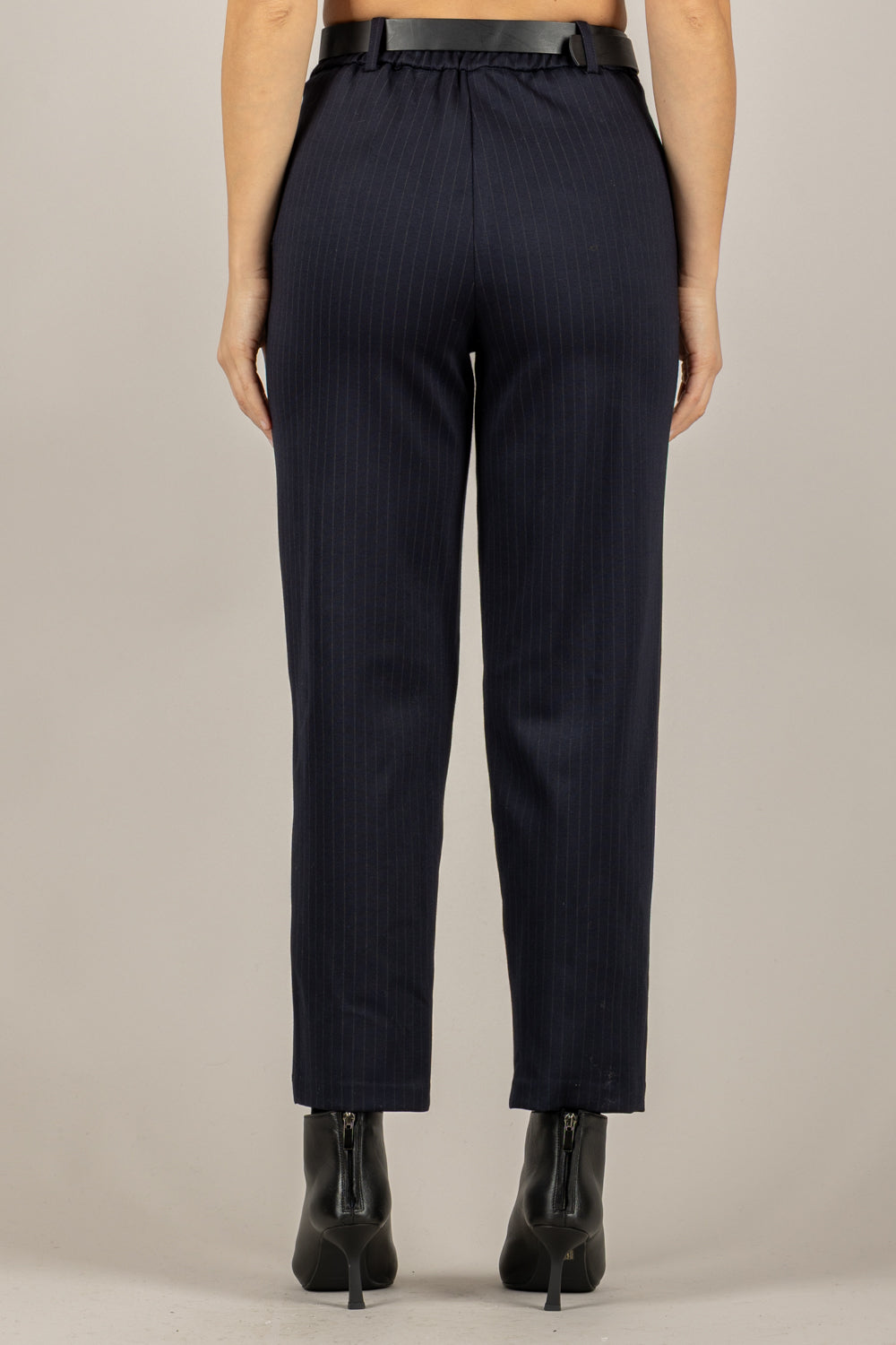 TENSIONE IN - 26P1548 - PANTALONE CARROT GESSATO PUNTO MILANO