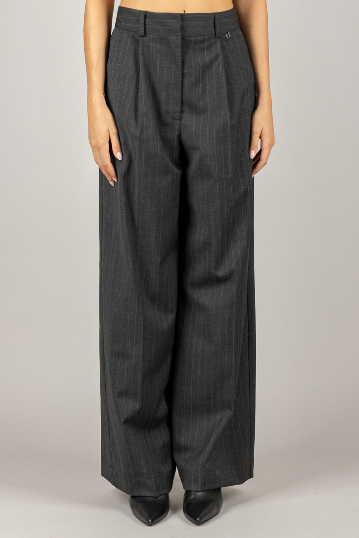 DIXIE - PCHSVCF - PANTALONE PALAZZO GESSATO CON PINCES