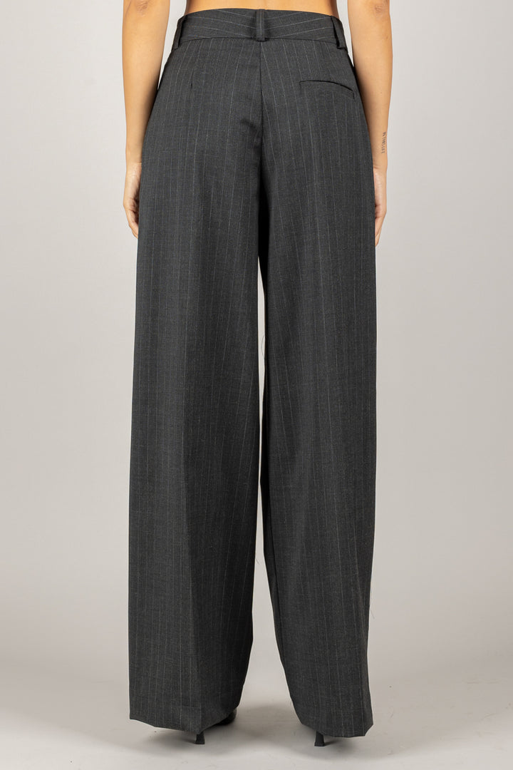 DIXIE - PCHSVCF - PANTALONE PALAZZO GESSATO CON PINCES