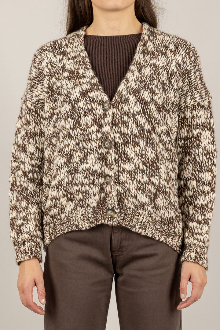 VICOLO - 33059F - CARDIGAN OVER BICOLOR