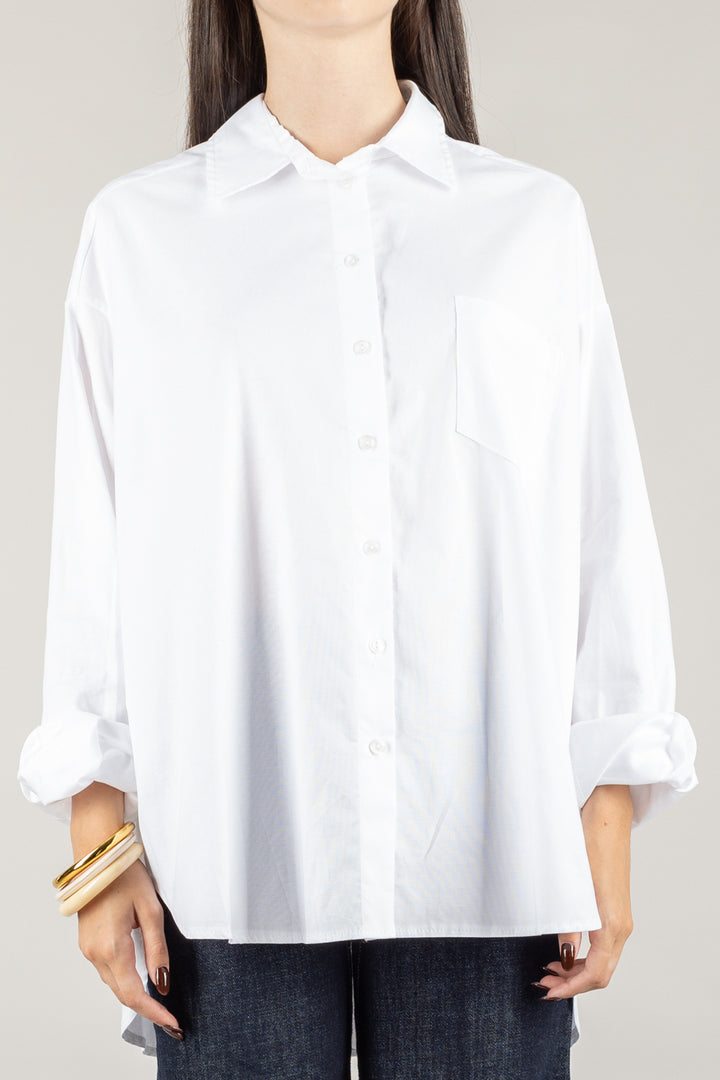 TENSIONE IN - W25C189 - CAMICIA OXFORD OVER CON TASCHINO