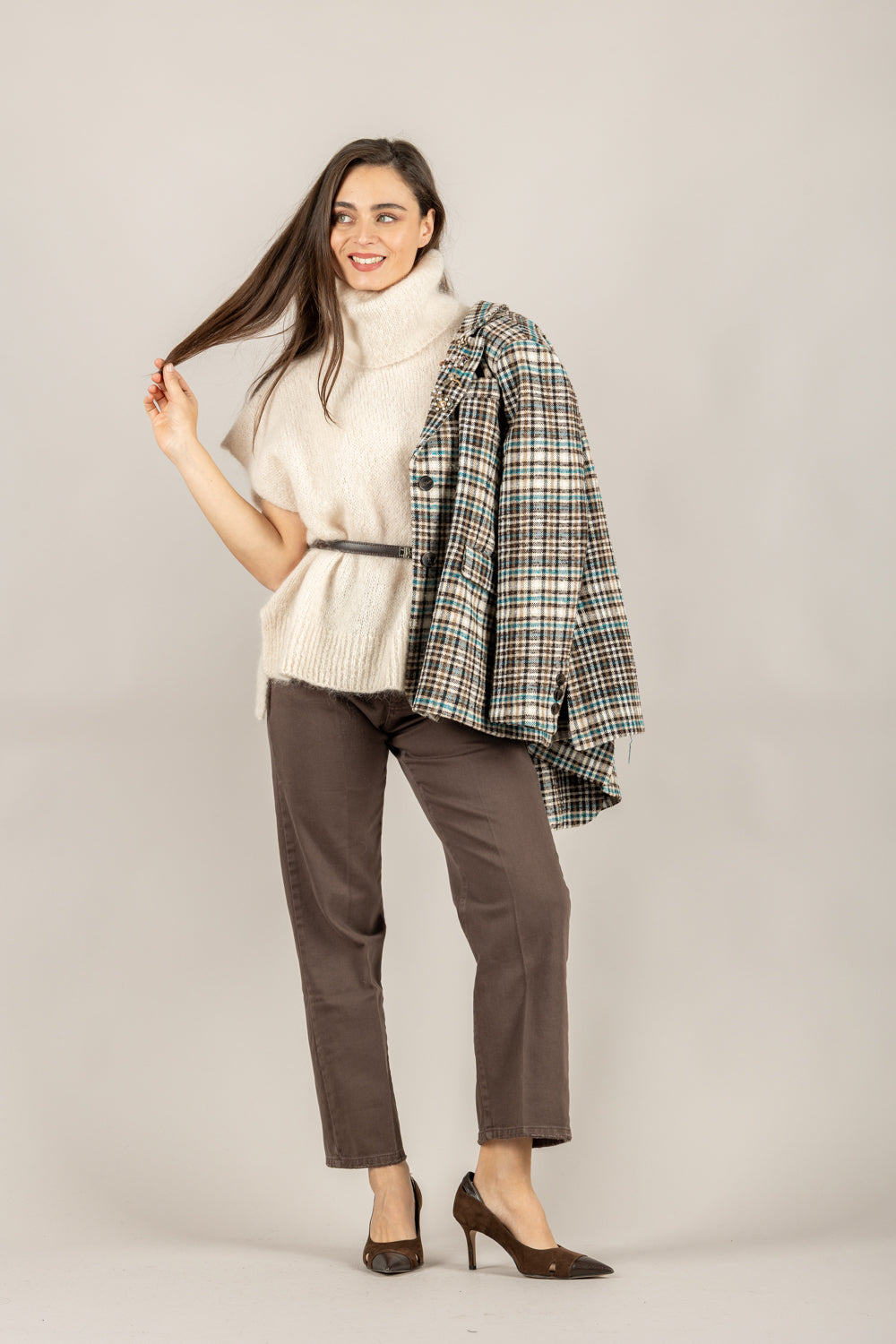 DIXIE - M277Y238 - MAGLIA MOHAIR COLLO ALTO