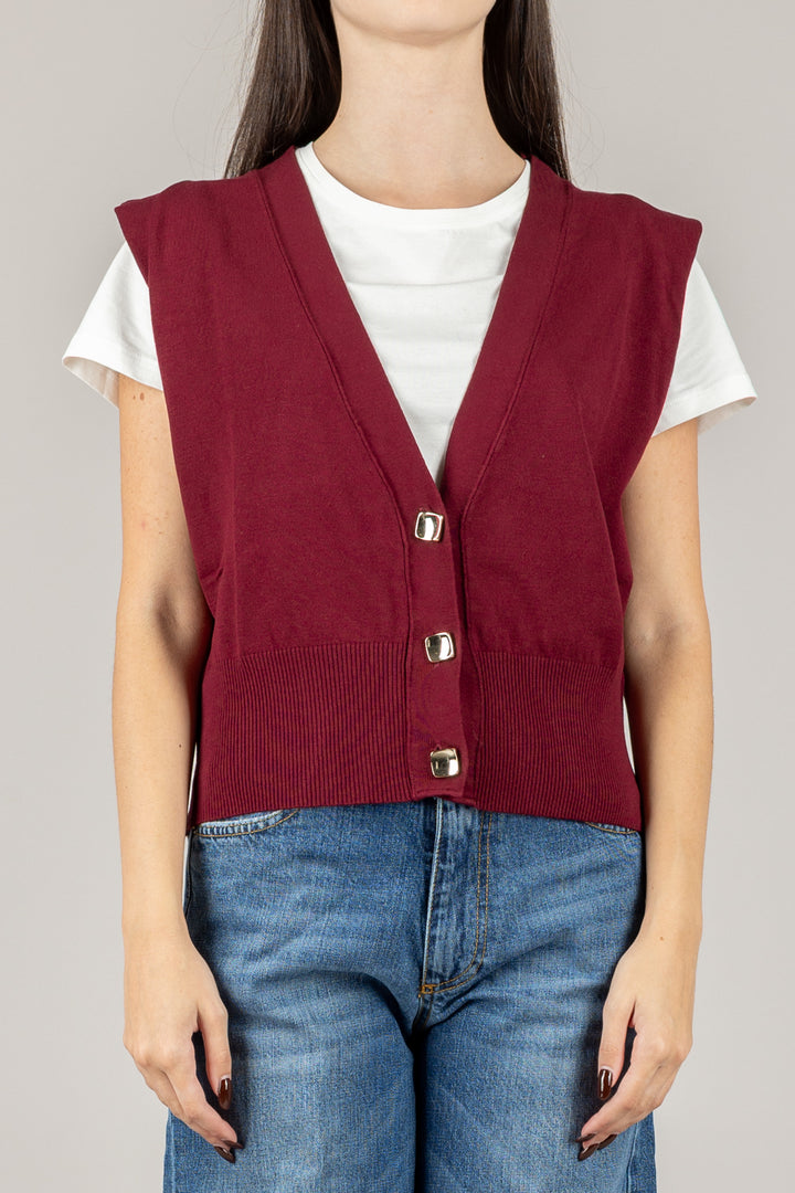 KONTATTO - 3M0945C - GILET CON BOTTONI ORO