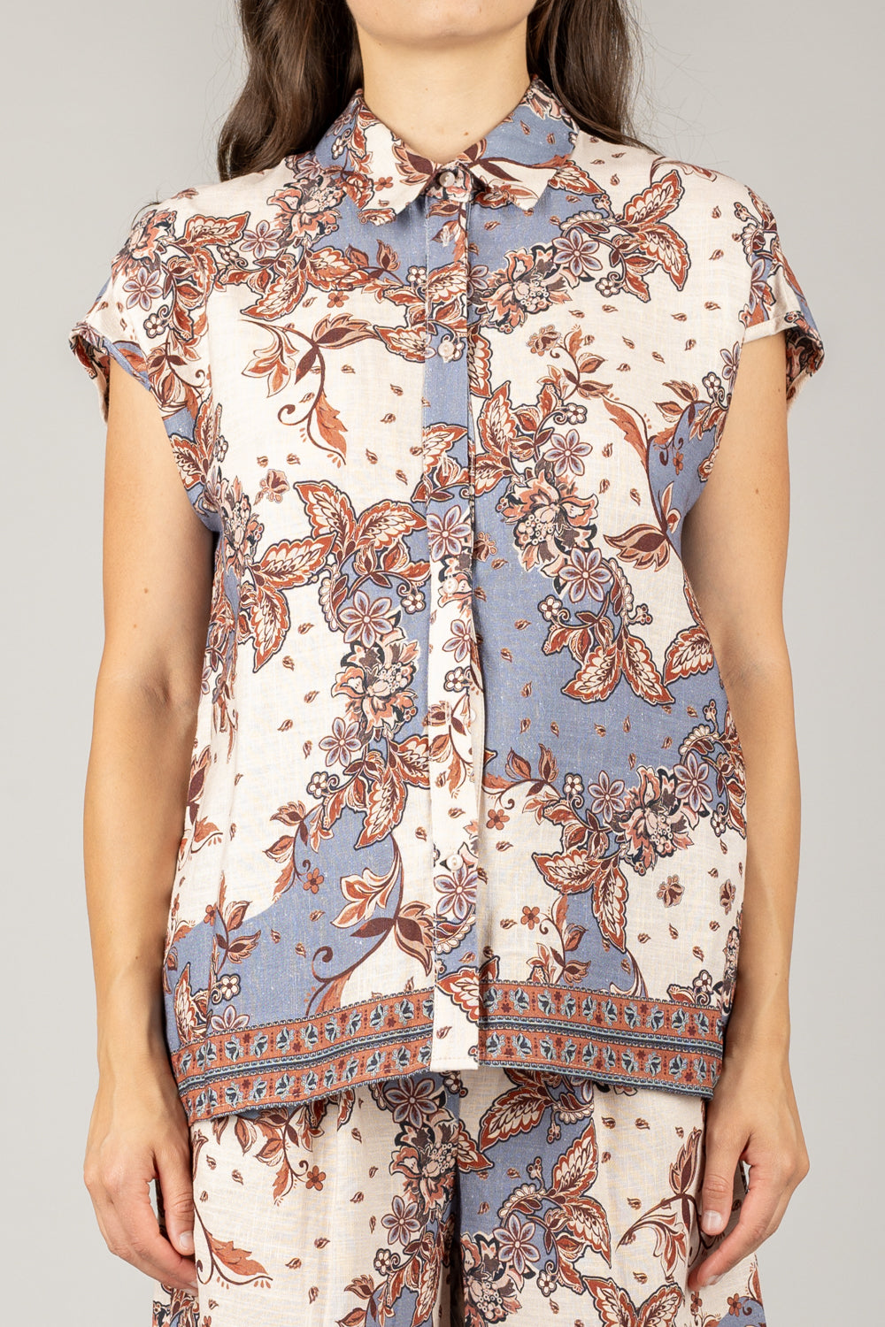 TENSIONE IN - C50296AT - CAMICIA MANICA CORTA FANTASIA