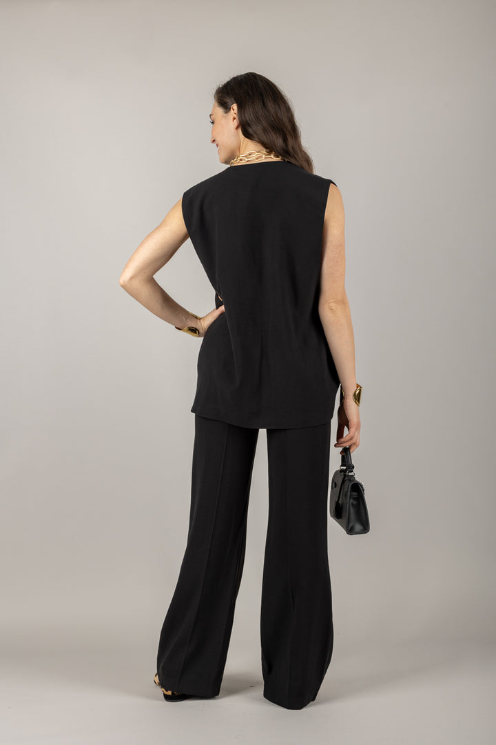 TENSIONE IN - 25P7454 - PANTALONE PALAZZO CON TASCHE
