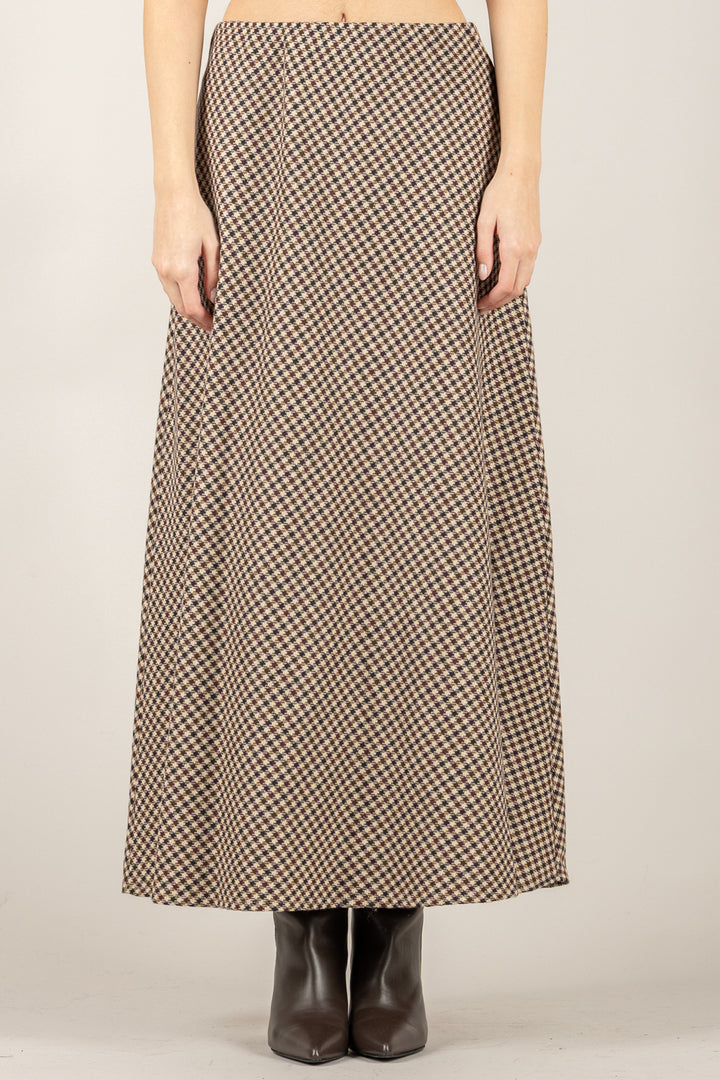 TENSIONE IN - 26G1565 - GONNA PIED DE POULE SVASATA