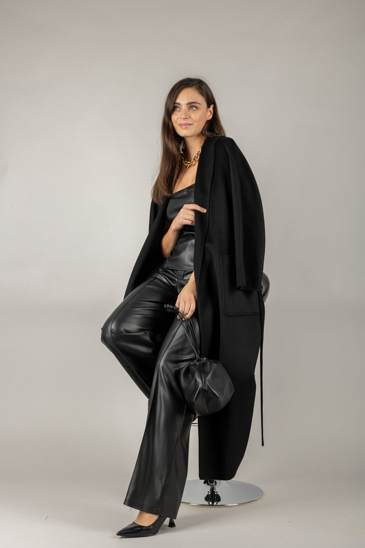 VICOLO - TF0004 - CAPPOTTO LUNGO CON CINTA